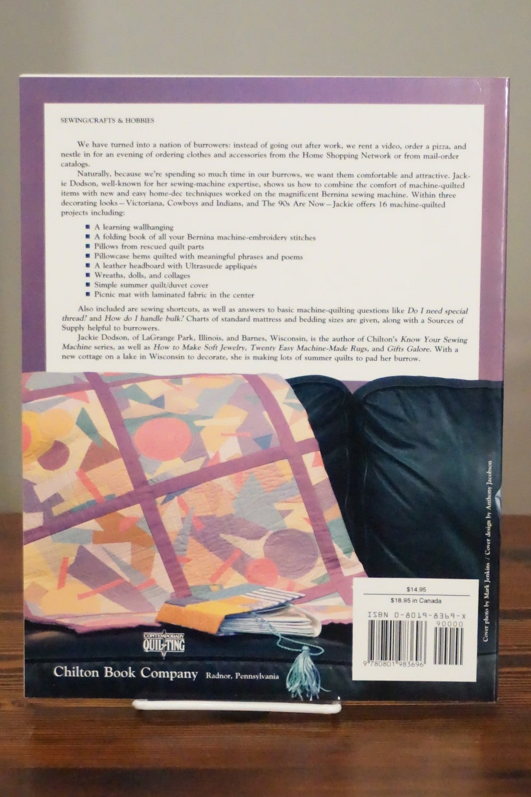 Quick-Quilted Home Decor with Your Bernina Jackie Dodson Chilton 1994 Machine Quilting Book