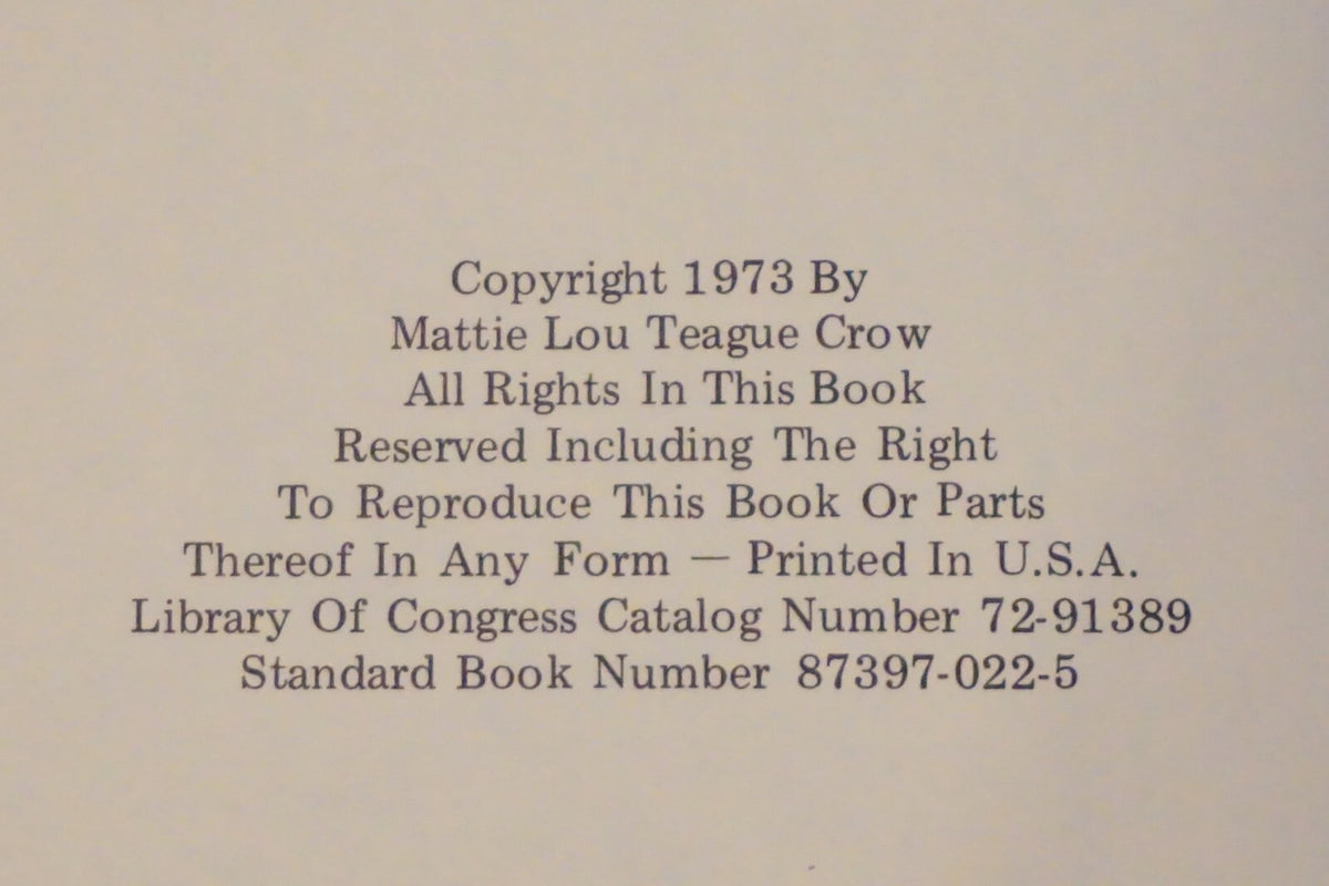 History of St. Clair County Alabama by Mattie Lou Teague Crow 1973