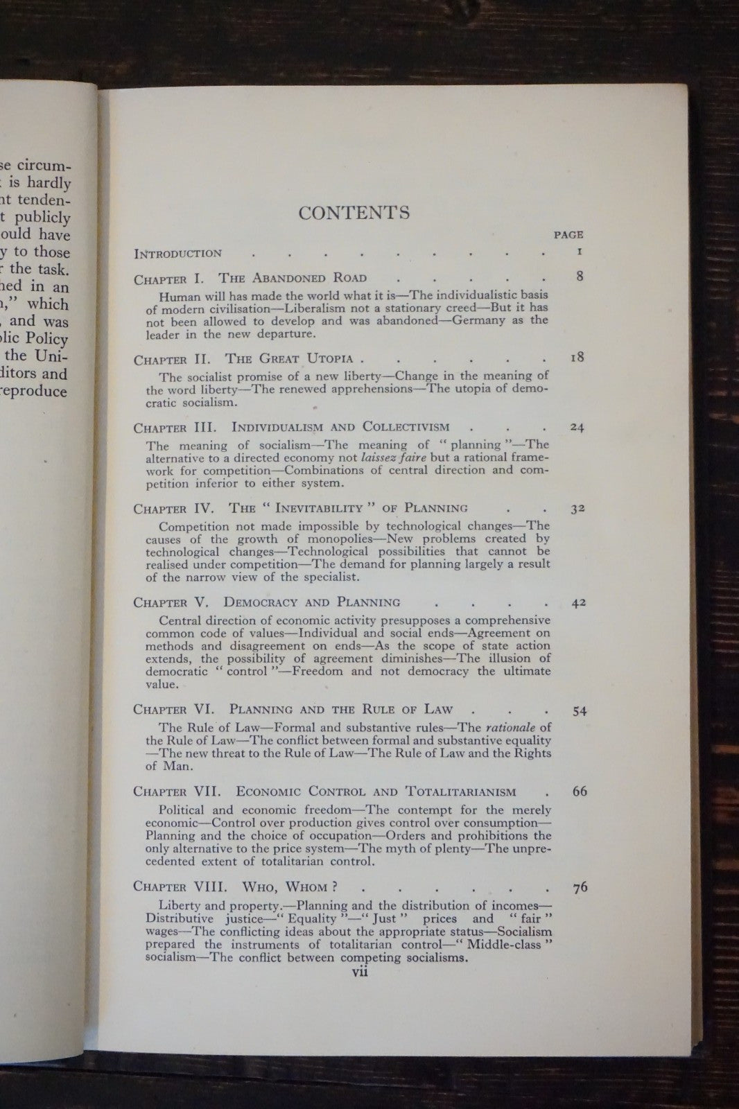 The Road To Serfdom by F. A. Hayek 1944 Third British Impression HC DJ