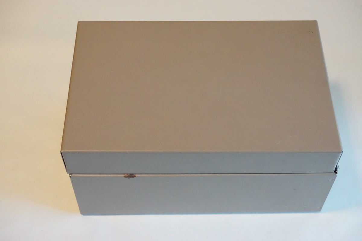 Collection of 135 Handwritten, Typed, & Clipped Recipes in Green Metal Box