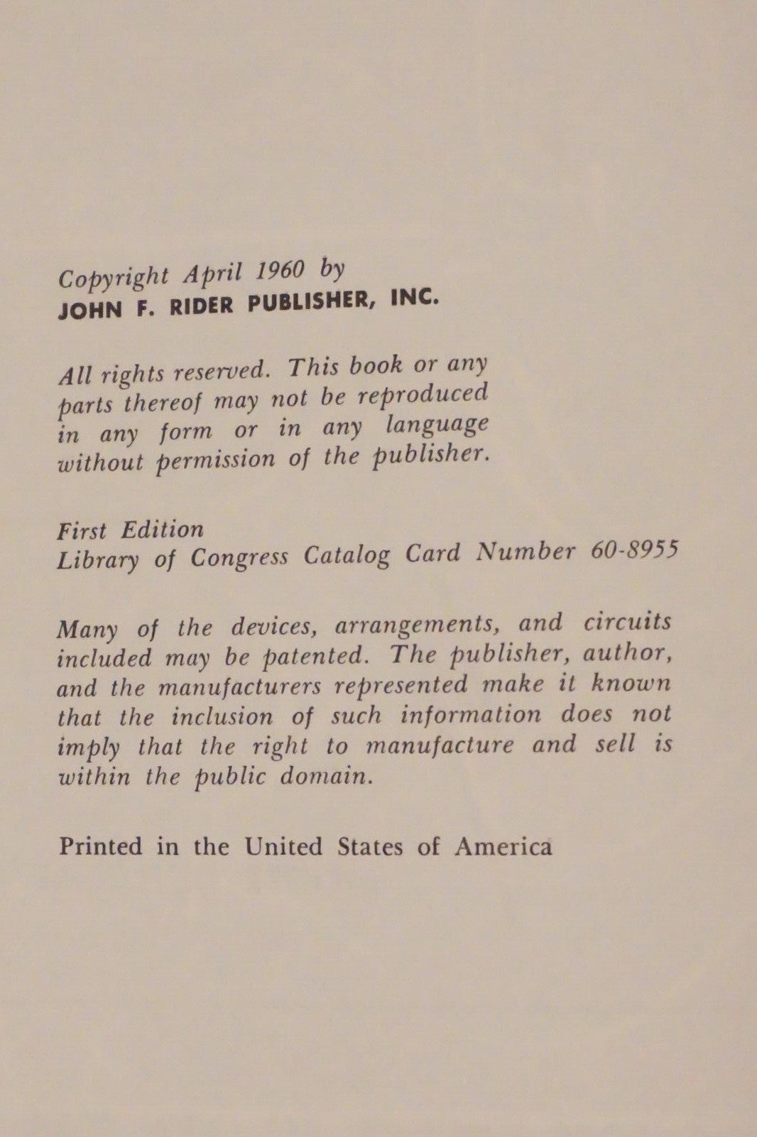 Radio Control For Model Builders by William Winter 1960 Softcover
