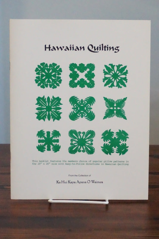 Hawaiian Quilting Pillow Patterns Ka Hui Kapa Apana O Waimea Booklet Green Cover