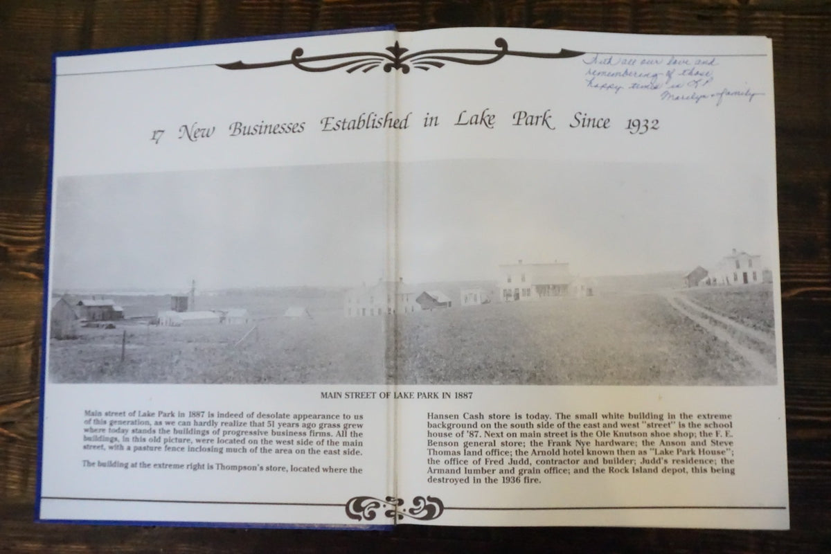 Lake Park, Iowa History 1892 - 1992 Hardcover