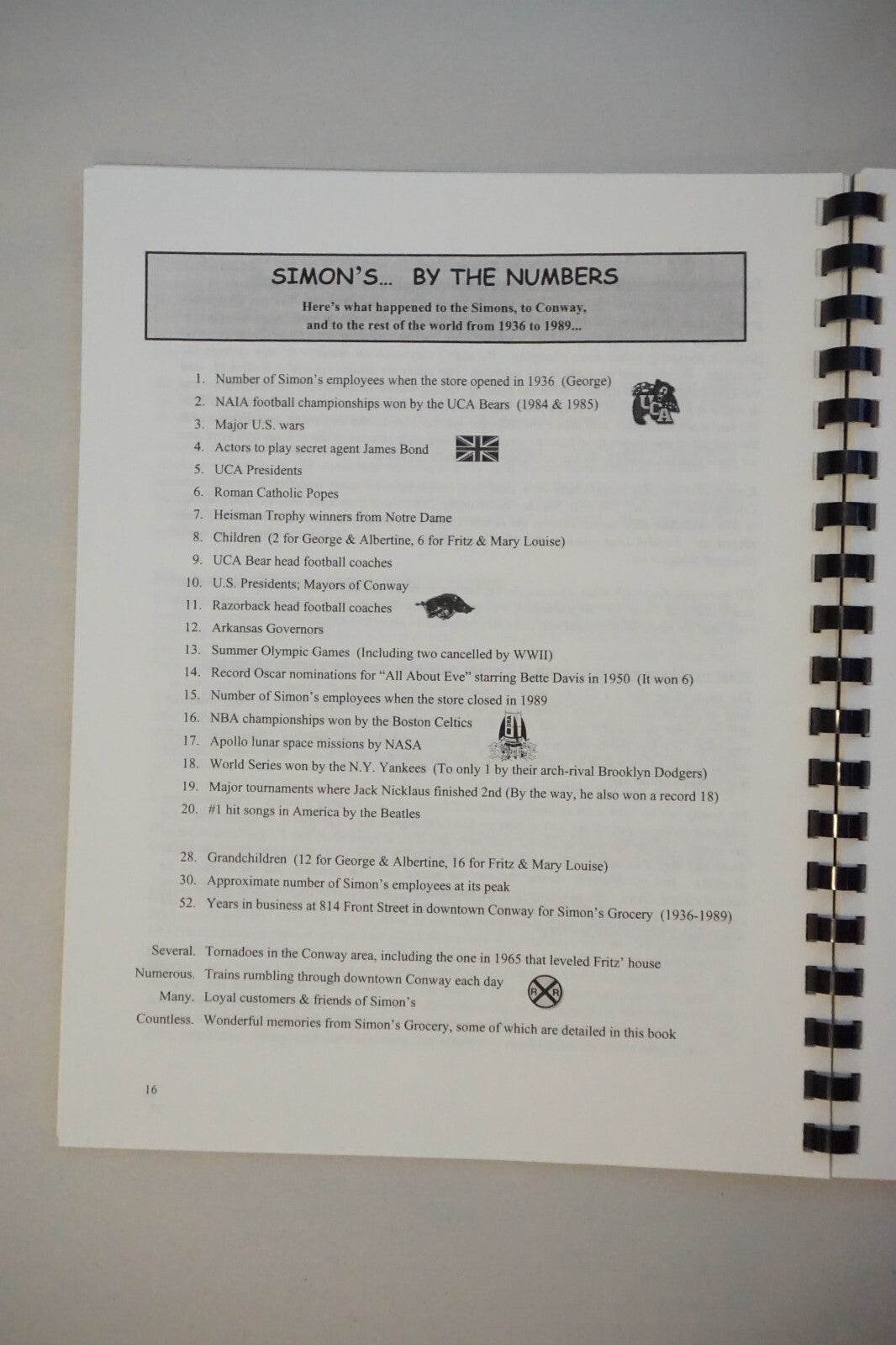 Stories From Simon's Grocery of Conway, Arkansas by David Grimes 2000 Spiral
