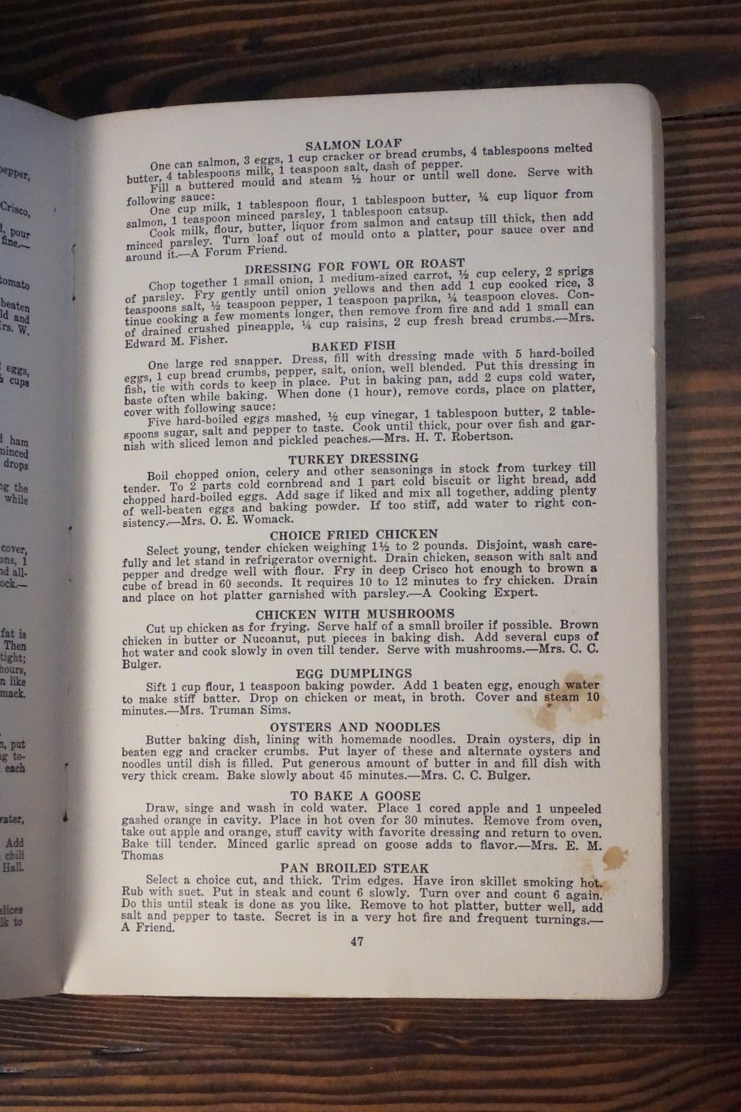 The Dallas Woman's Forum Cookbook 1930 Staplebound