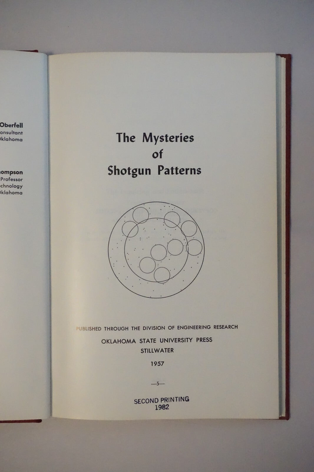 The Mysteries of Shotgun Patterns by Oberfell & Thompson 1982 Hardcover