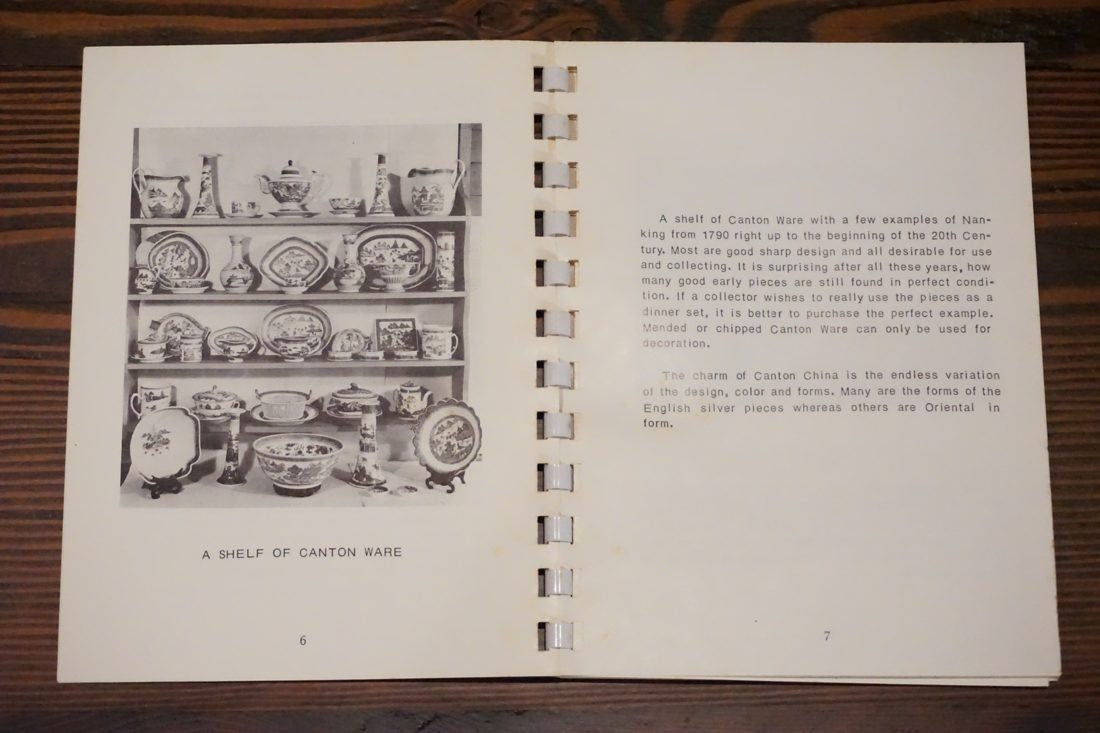 Canton China by Jane Wilson 2nd Ed 1966 Riverside Press Comb Bound Porcelain