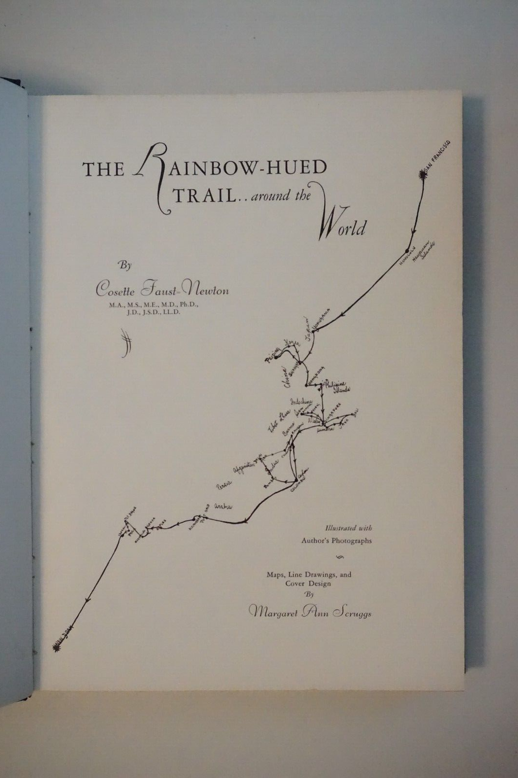 The Rainbow-Hued Trail by Cosette Faust-Newton 1932 Hardcover Signed