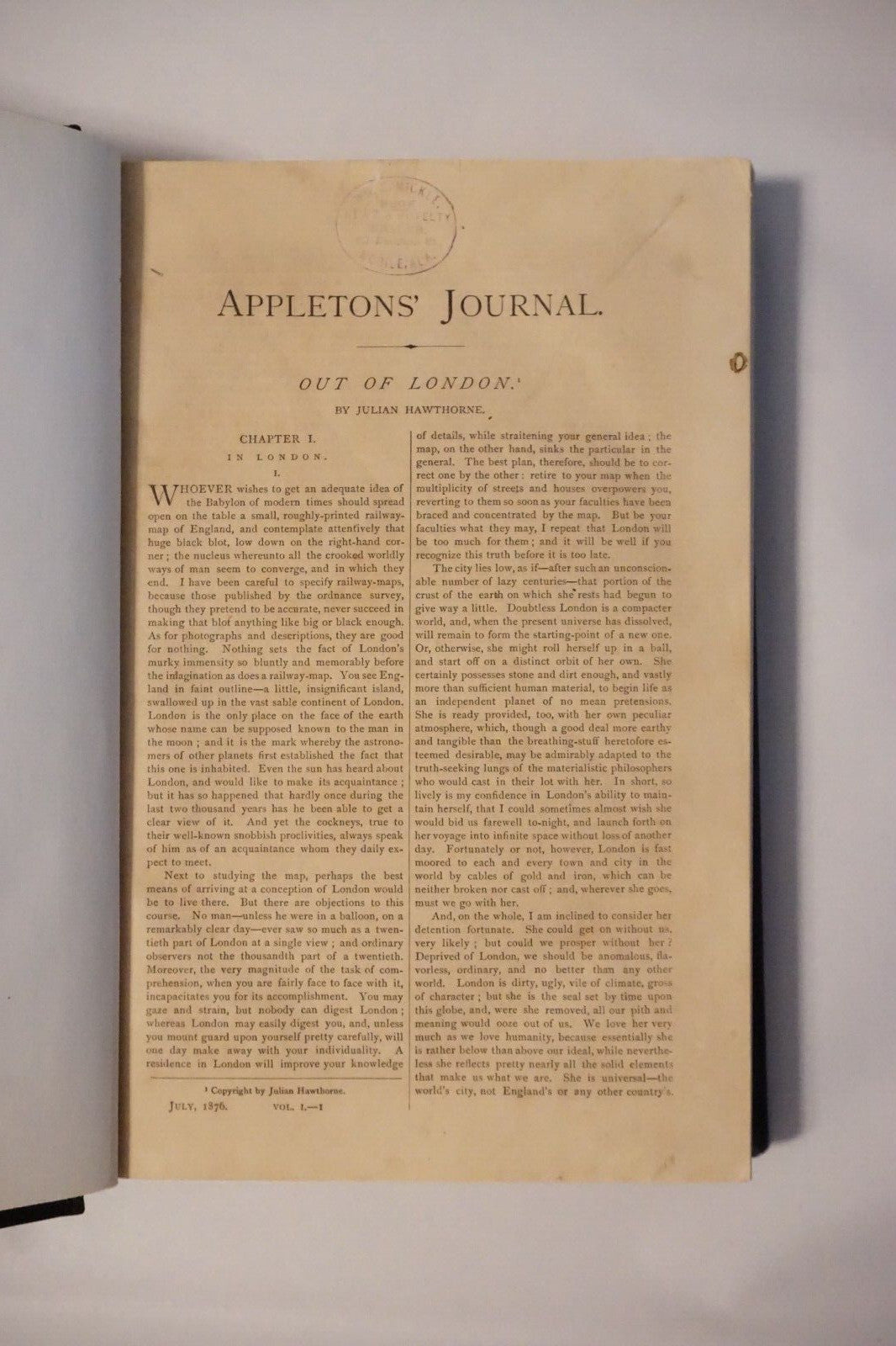 Appleton's Journal July 1876 Bound Edition