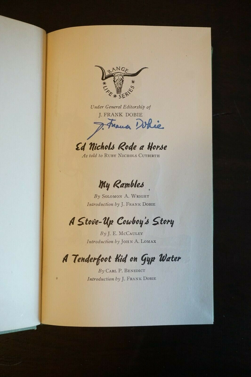 Ed Nichols Rode a Horse by Ruby Nichols Cutbirth 1943 Signed by Author & Subject