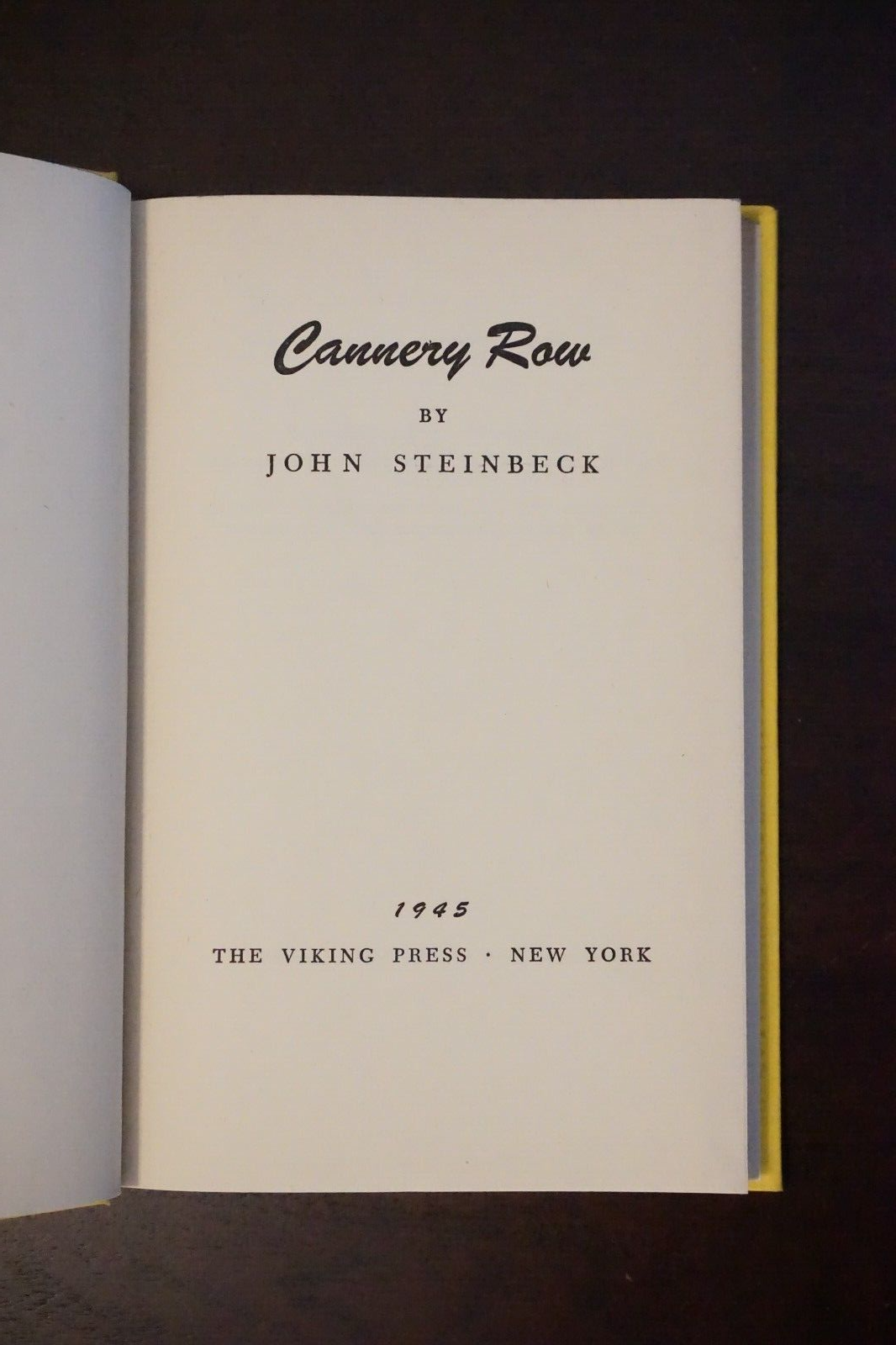 Cannery Row by John Steinbeck 1945 1st Edition 2nd Issue HC DJ