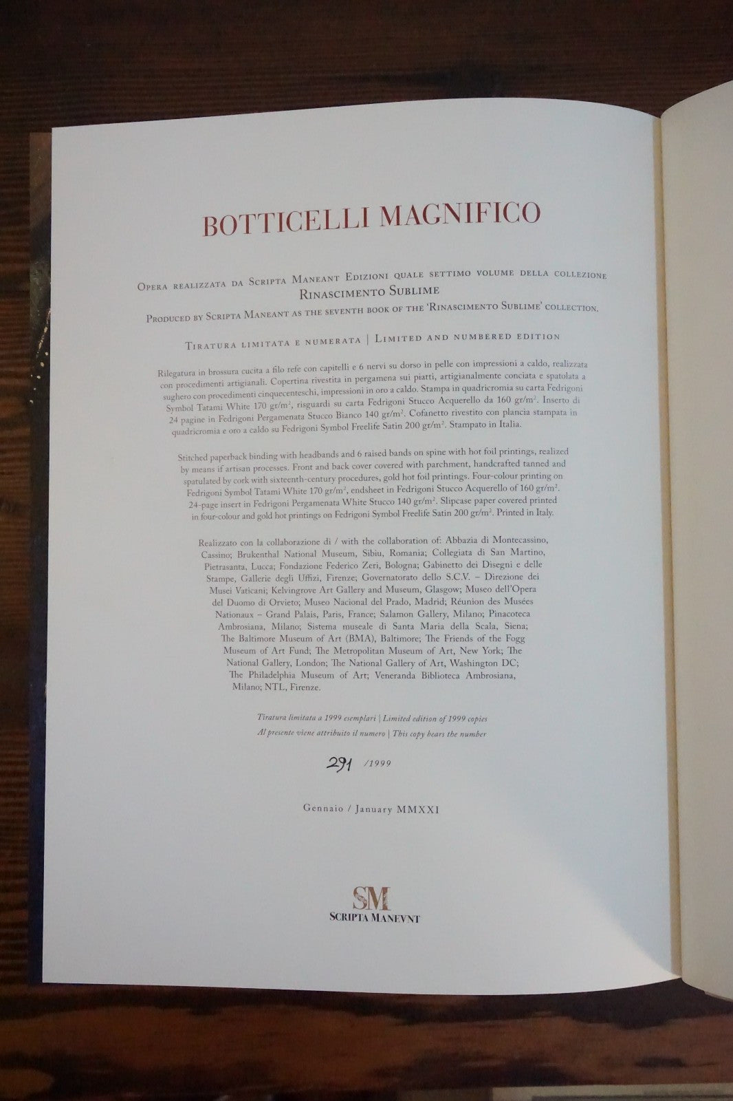 Botticelli Magnifico By Giancarlo Benevolo - Limited Edition Hardcover Art Book
