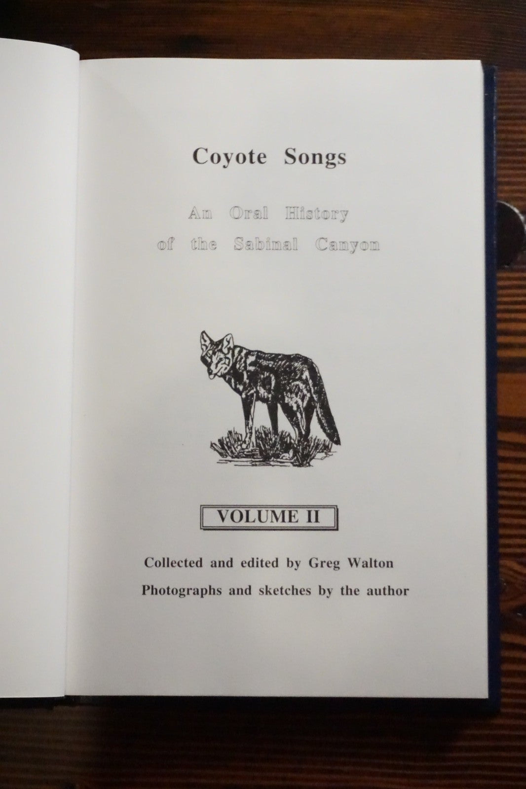 Coyote Songs: An Oral History of The Sabinal Canyon Volume II by Greg Walton