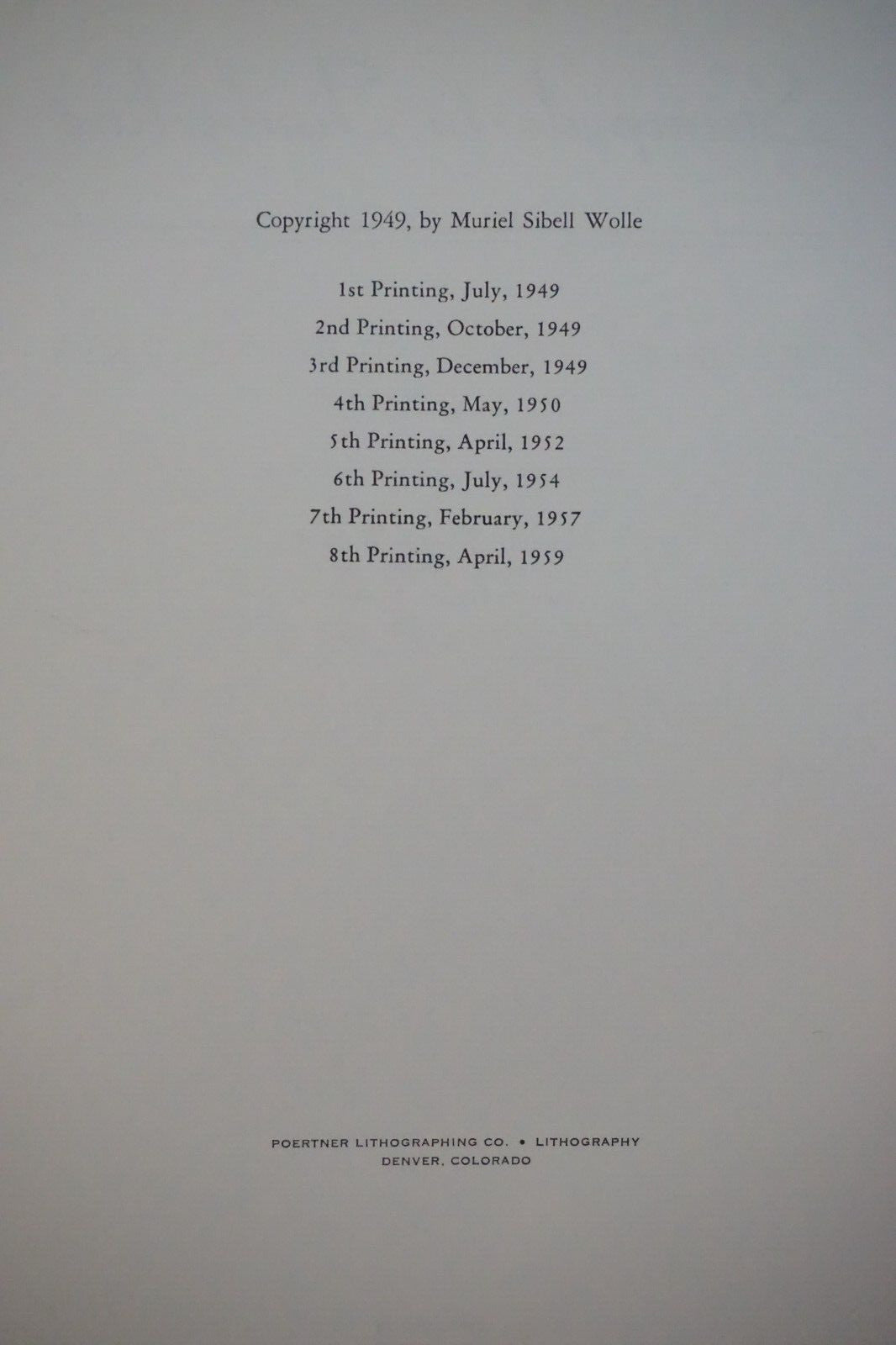 Stampede To The Timberline by Muriel Sibell Wolle 1959 Signed HC DJ