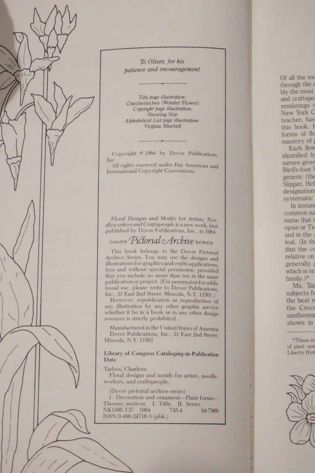 Floral Designs and Motifs for Artists Needleworkers and Craftspeople Charlene Tarbox Dover