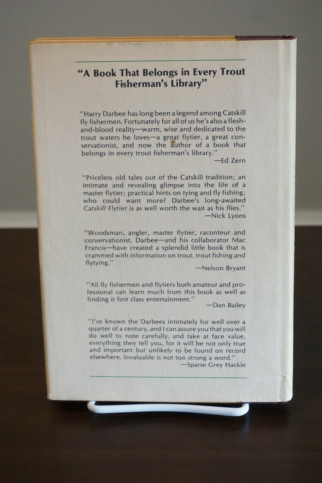 Catskill Flytier by Harry Darbee and Mac Francis 1977 HC DJ 1st Edition Signed 9780397012145