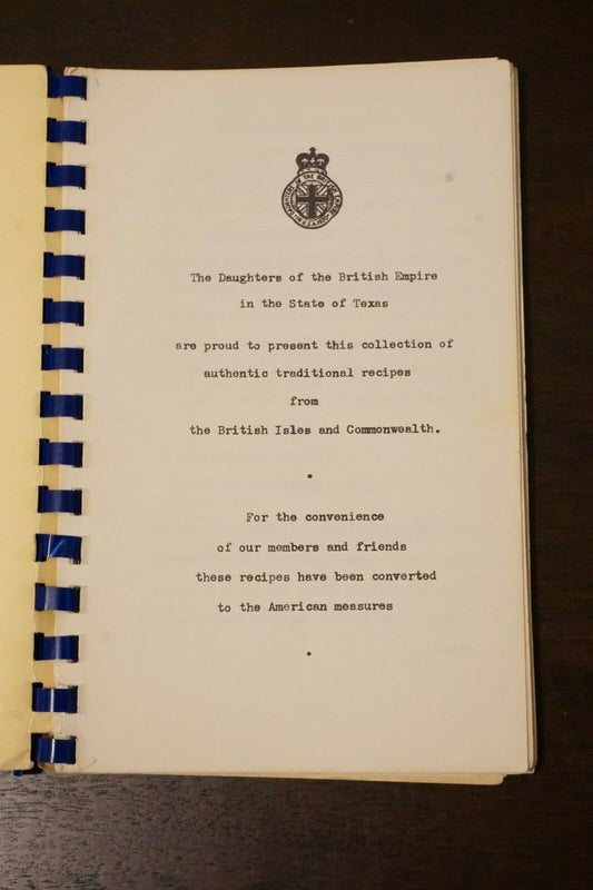 Daughters of the British Empire in the State of Texas Cookery Book