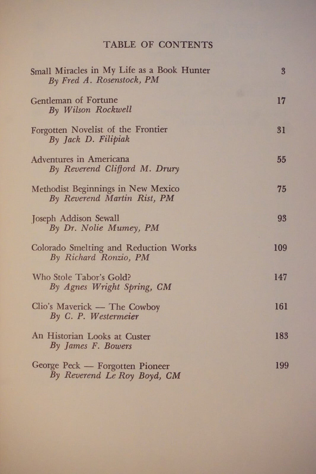 The 1966 Brand Book: Denver Posse of The Westerners by William D. Powell 1967