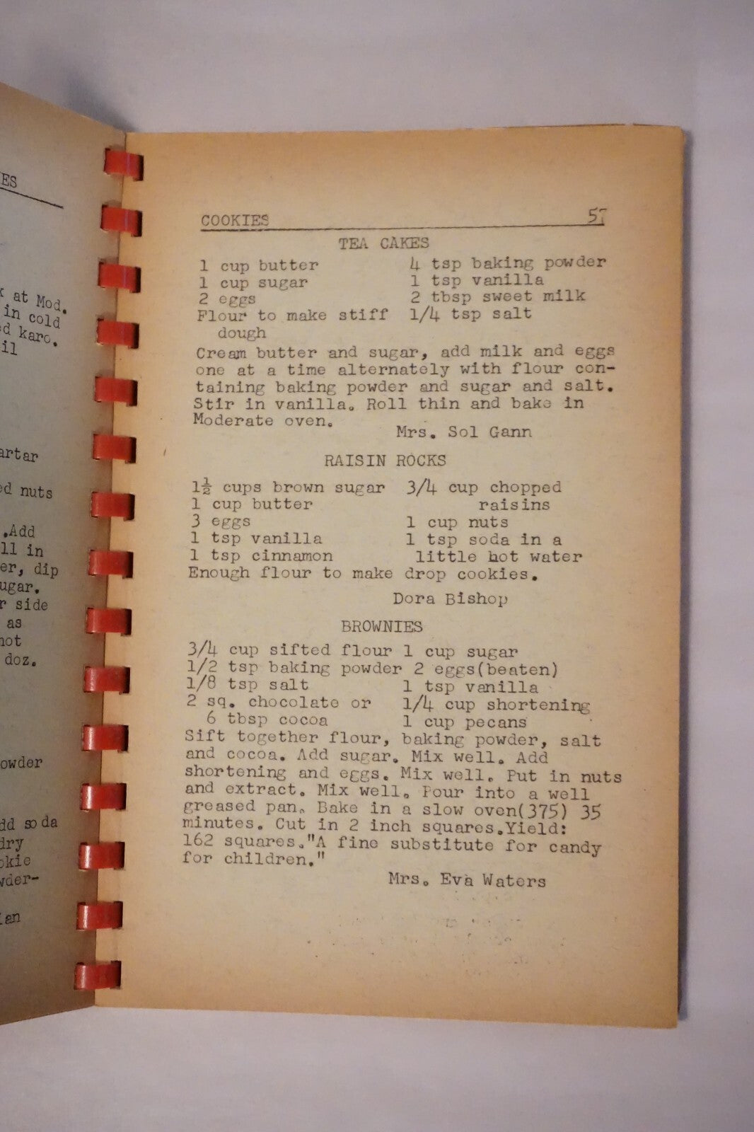 Anton, Texas Study Club Cookbook 1952 Spiralbound
