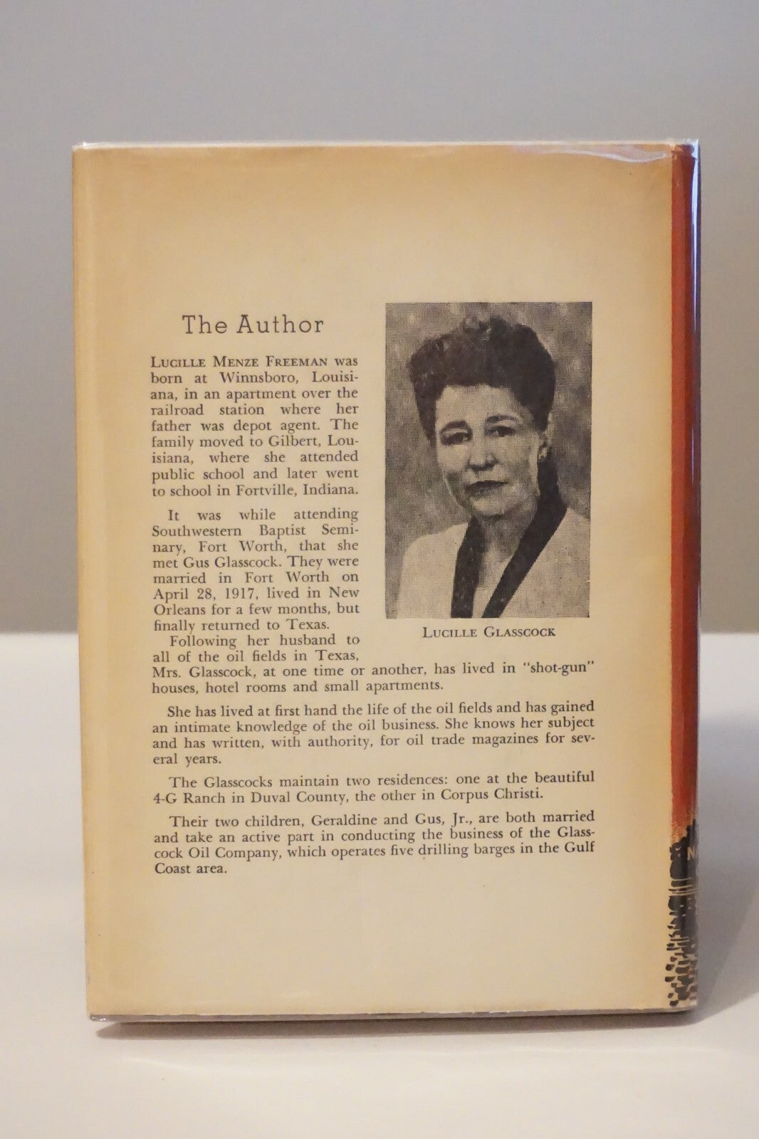 A Texas Wildcatter by Lucille Glasscock 1954 HC DJ