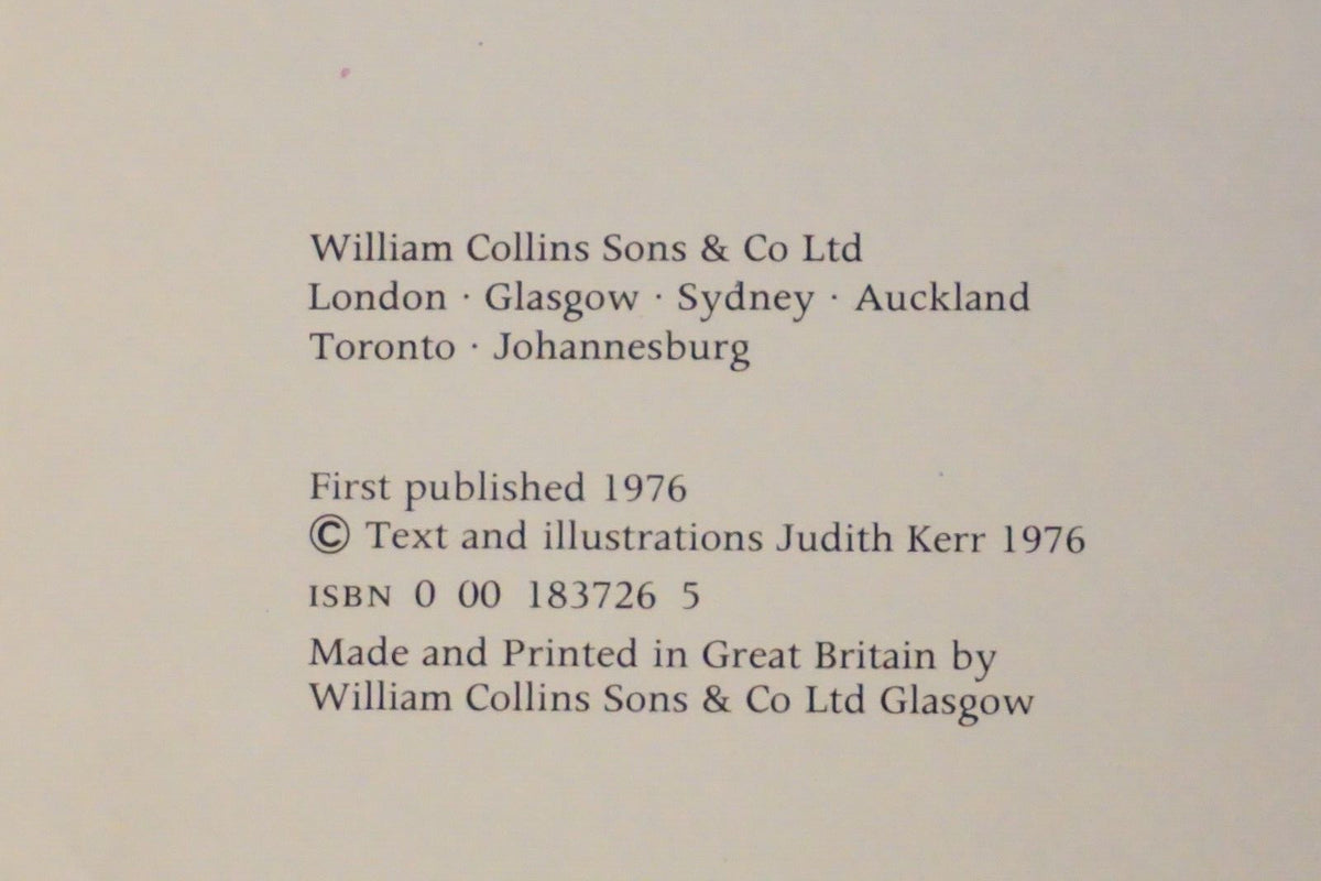 Mog's Christmas by Judith Kerr 1974 1st Edition William Collins & Co
