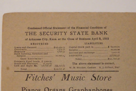 Very Rare Arkansas City, Kansas Cookbook (Early 1900's)
