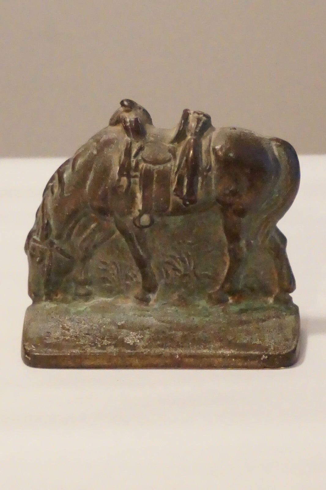 Set of Metal Western Horse Bookends