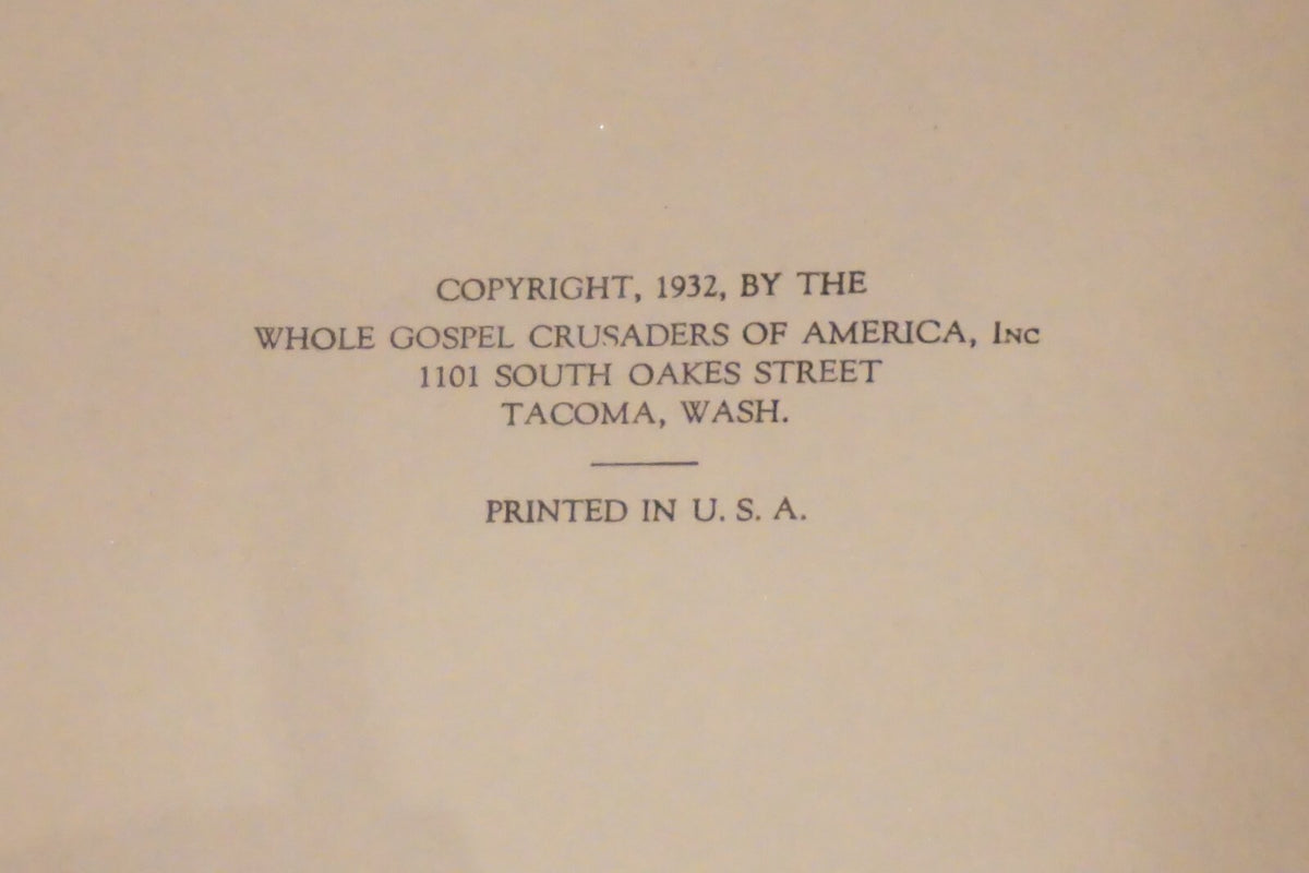 The United States in Prophecy by J. C. Kellogg 1932 Softcover