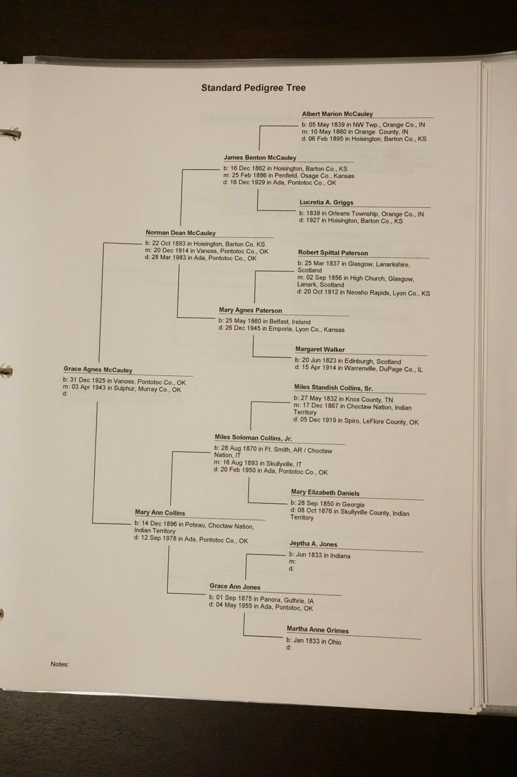 Robert Spittal Patterson and Margaret Walker Genealogy by Prestley and Sandy Mor