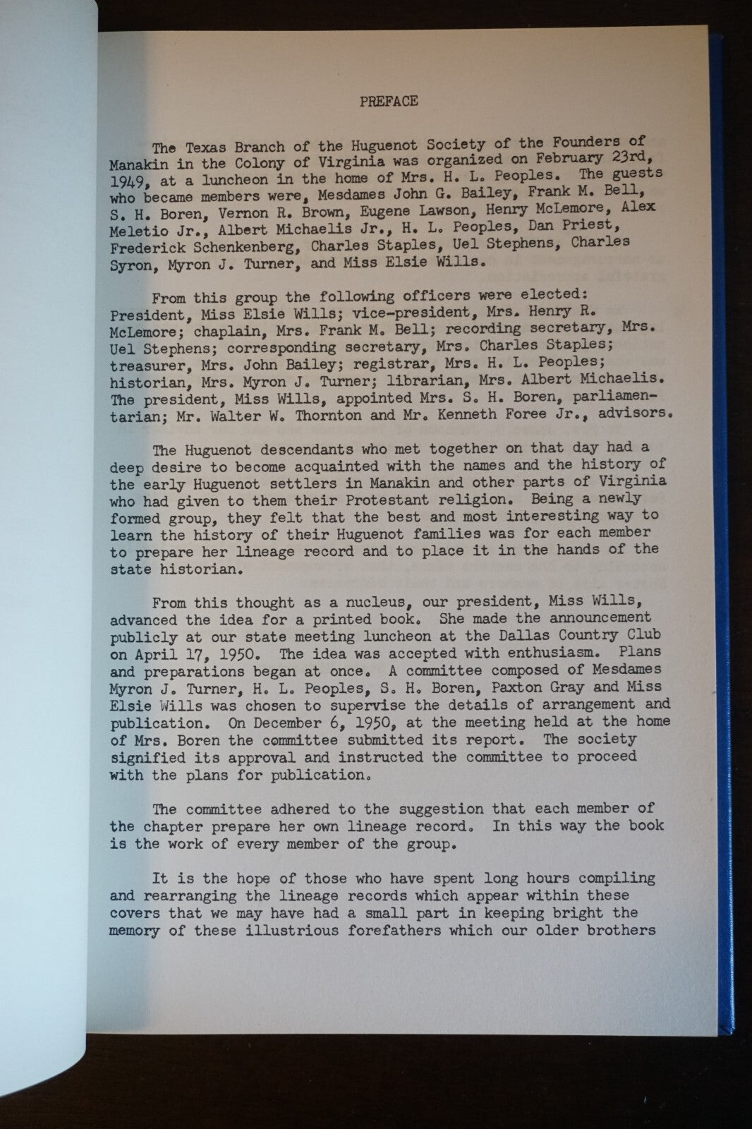 Texas Charter Members of The Huguenot Society Volume 1 1952