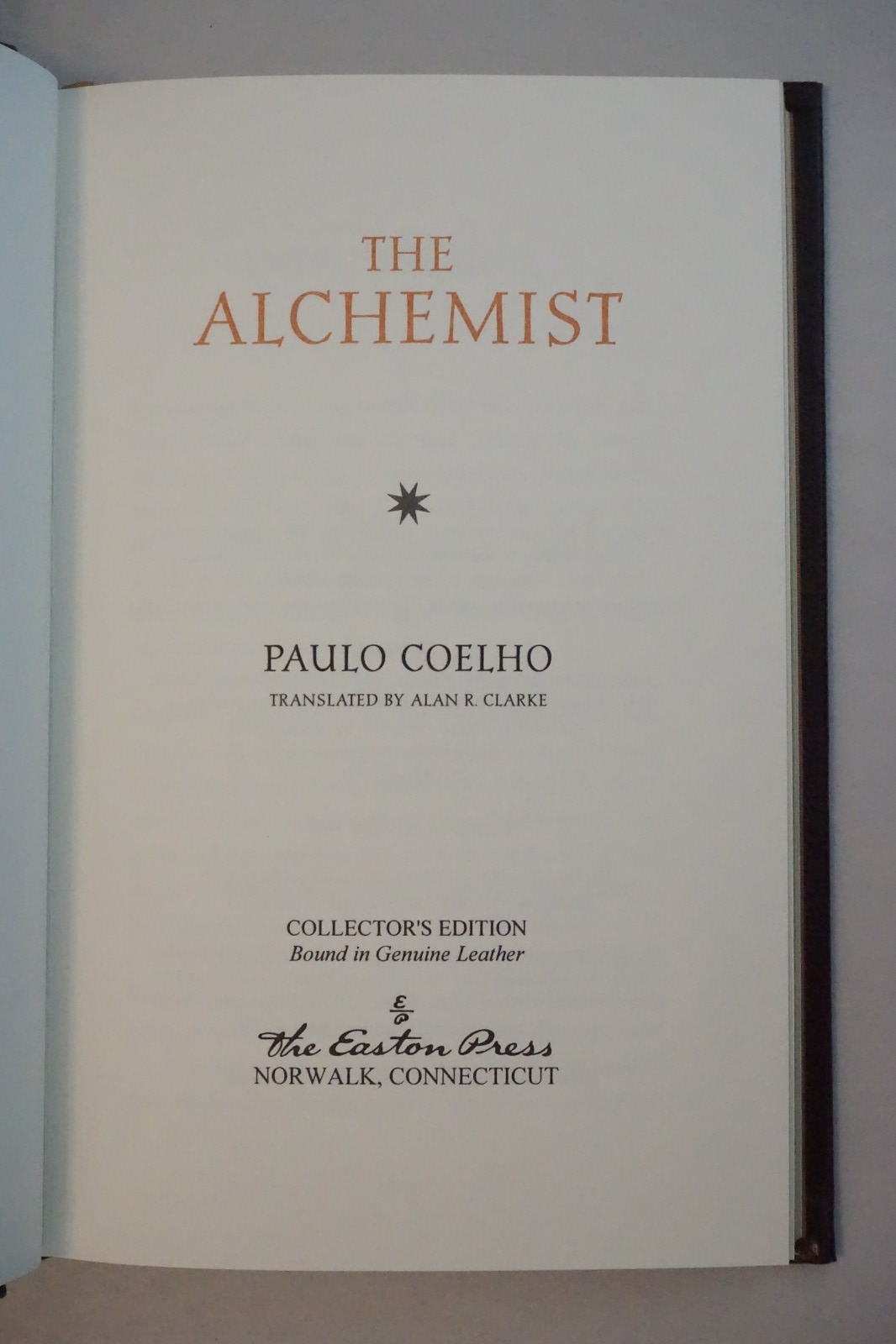 The Alchemist by Paulo Coelho 2007 Signed Easton Press