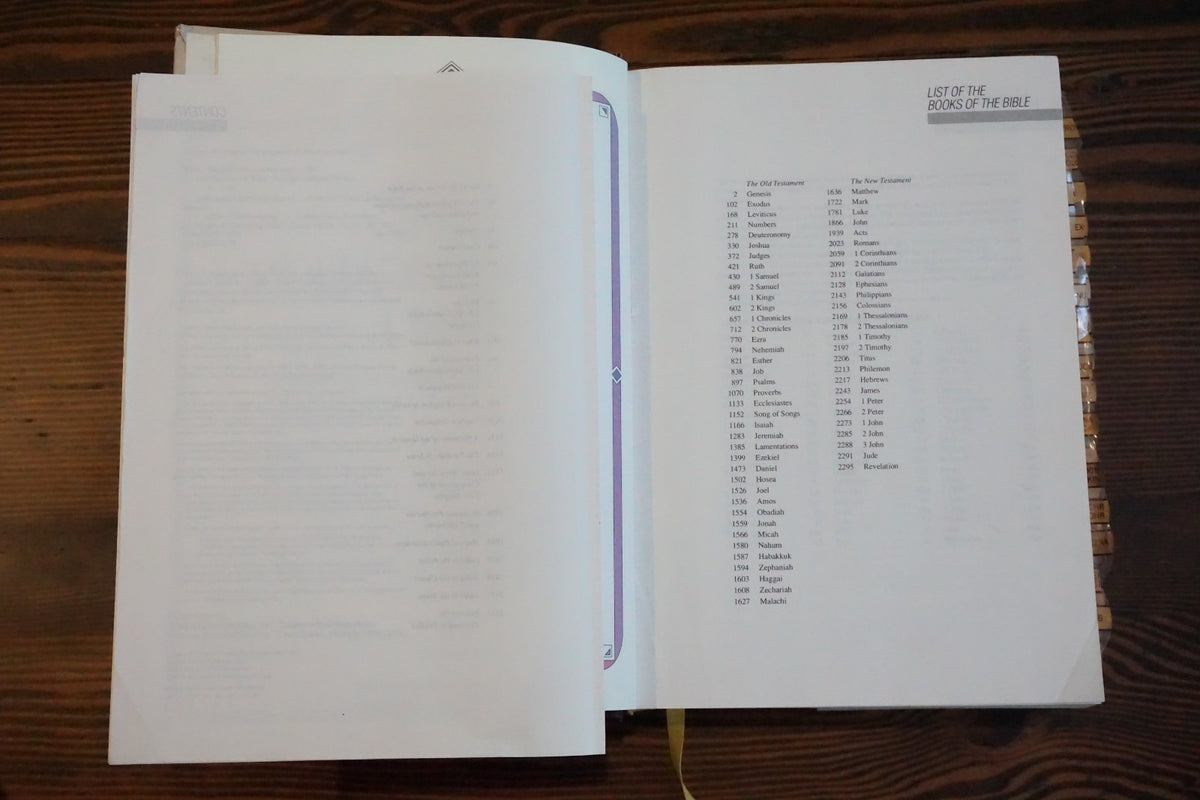 Life Application Bible NIV Indexed Hardcover 1991 Tyndale Zondervan