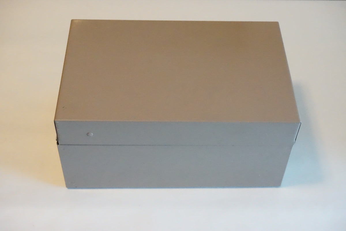 Collection of 135 Handwritten, Typed, & Clipped Recipes in Green Metal Box