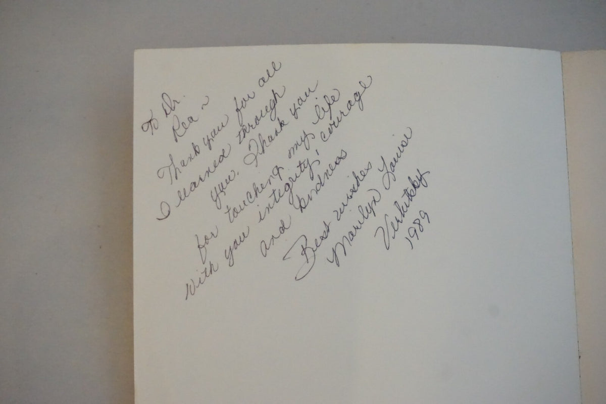 Cries From A Tin Hut by Marilyn Verbitsky 1989 Signed