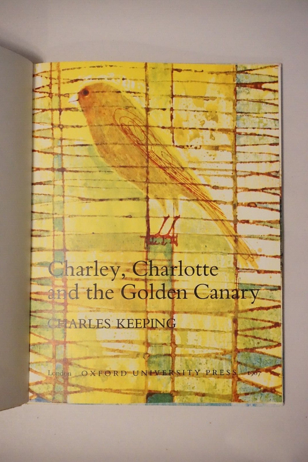 Charley, Charlotte & the Golden Canary by Charles Keeping 1969 HC DJ