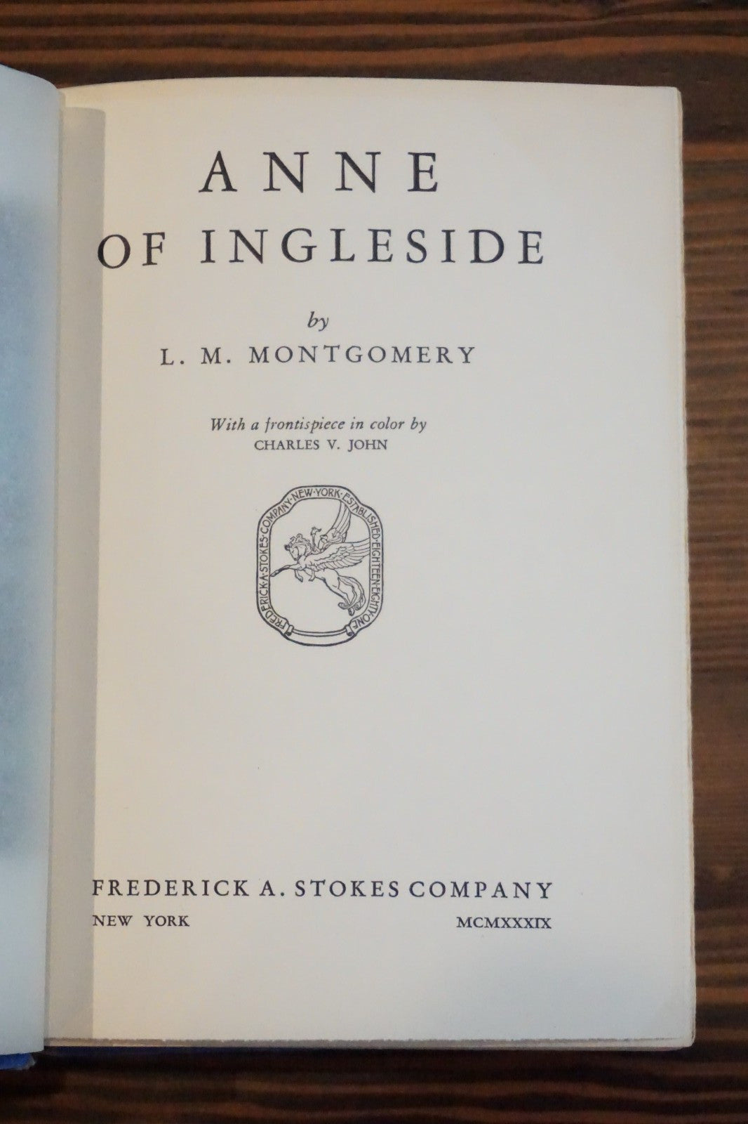 Anne of Ingleside by L.M. Montgomery 1939 1st Edition Hardcover