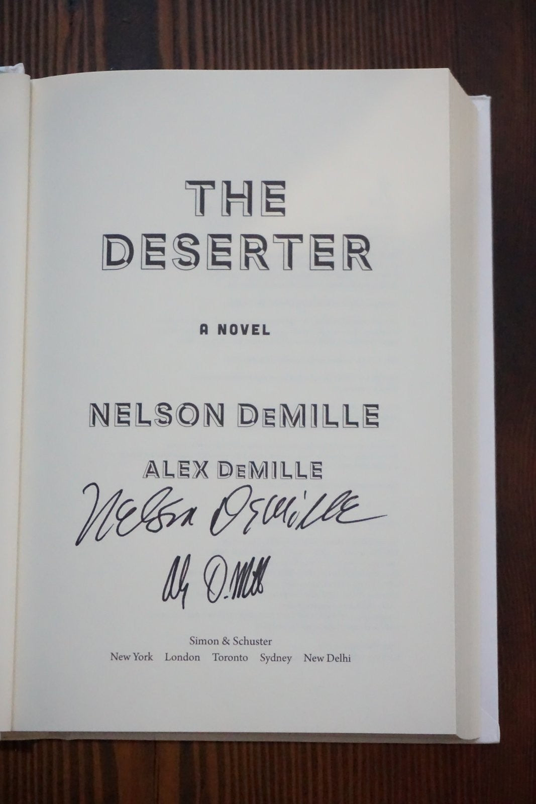 The Deserter Nelson DeMille Alex DeMille Signed First Edition 2019 HC DJ