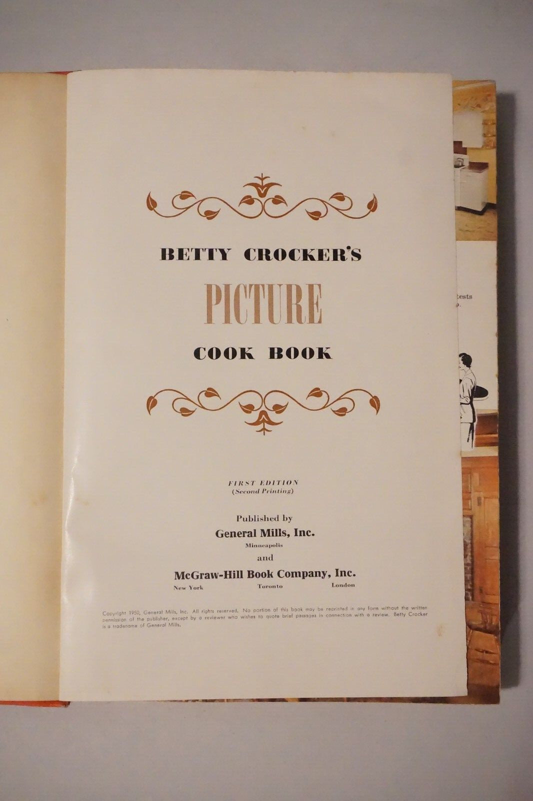 Vintage Betty Crocker's Picture Cook Book First Edition Second Printing