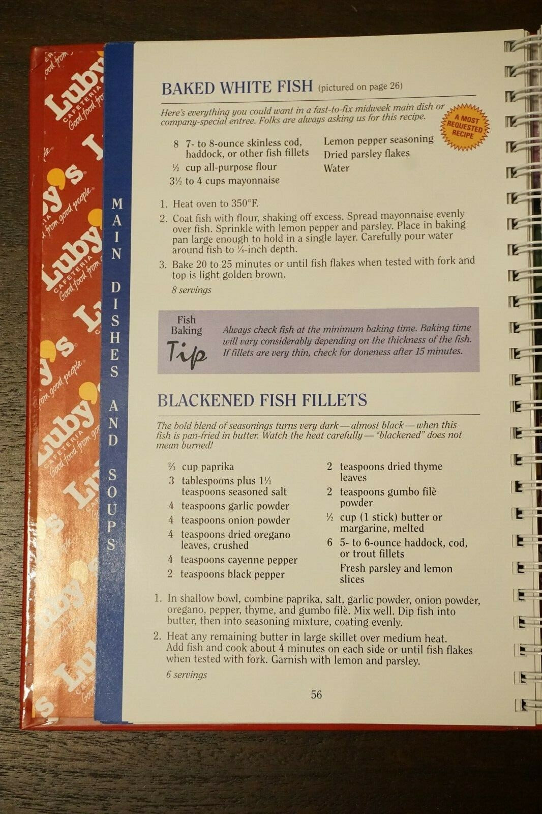 Luby's Cafeteria 50th Anniversary Recipe Collection Cookbook 1996