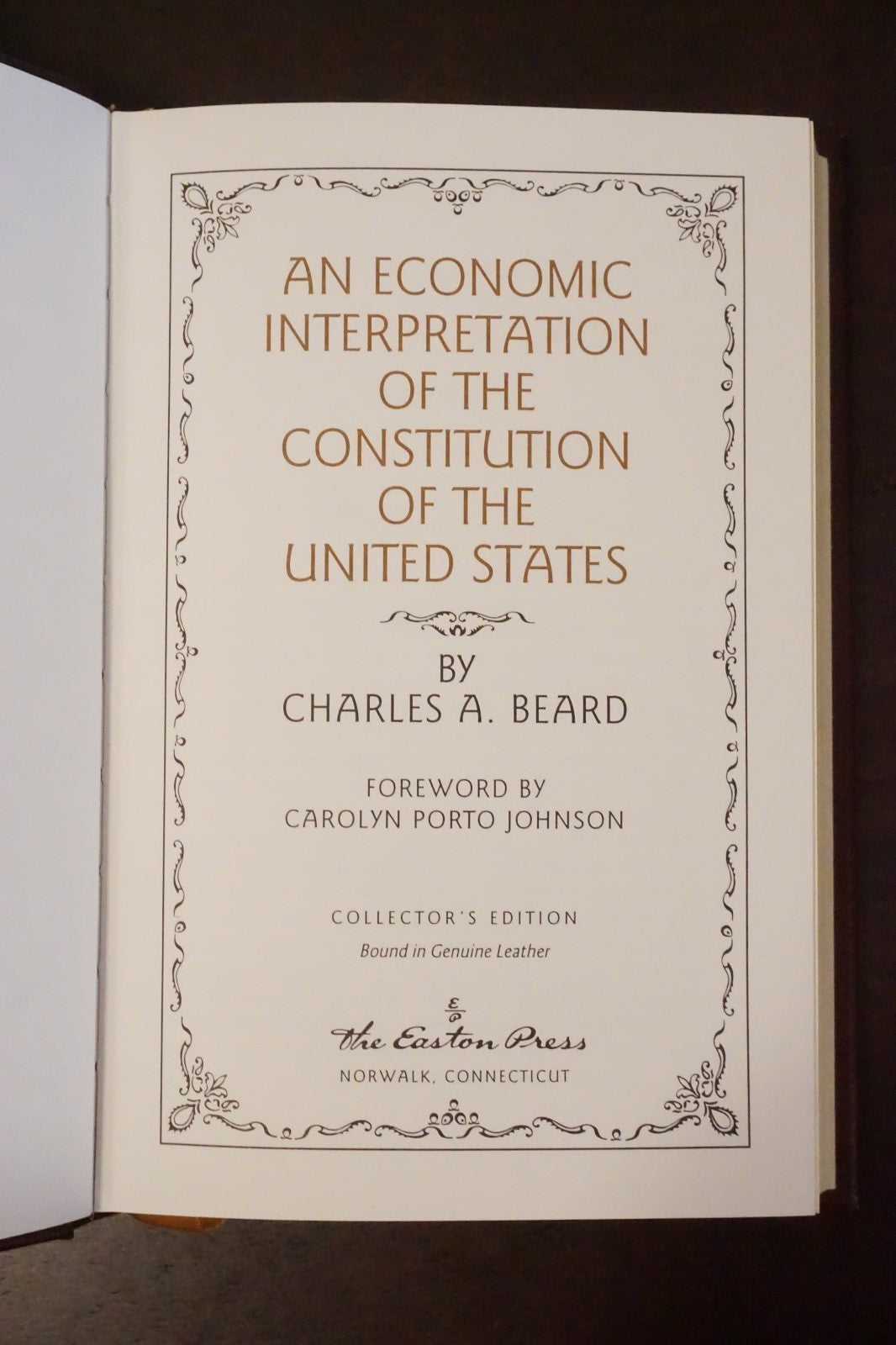 An Economic Interpretation of the Constitution by Charles A. Beard 1994 Easton