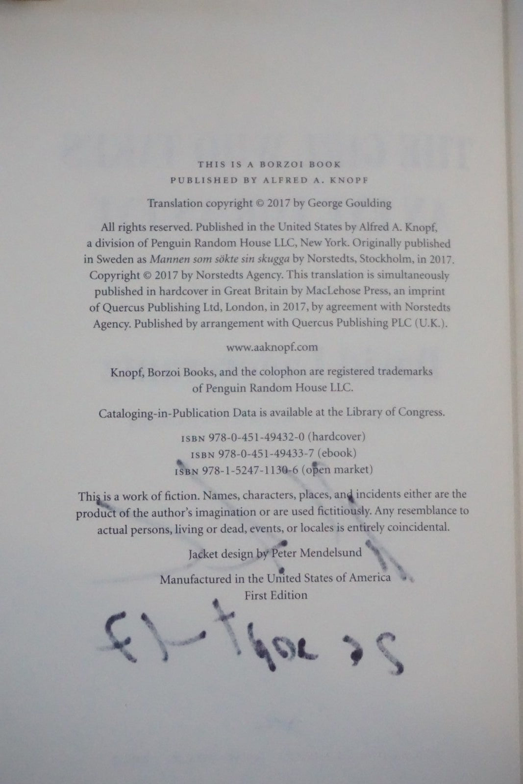 The Girl Who Takes an Eye for an Eye by David Lagercrantz 2017 Signed First Ed