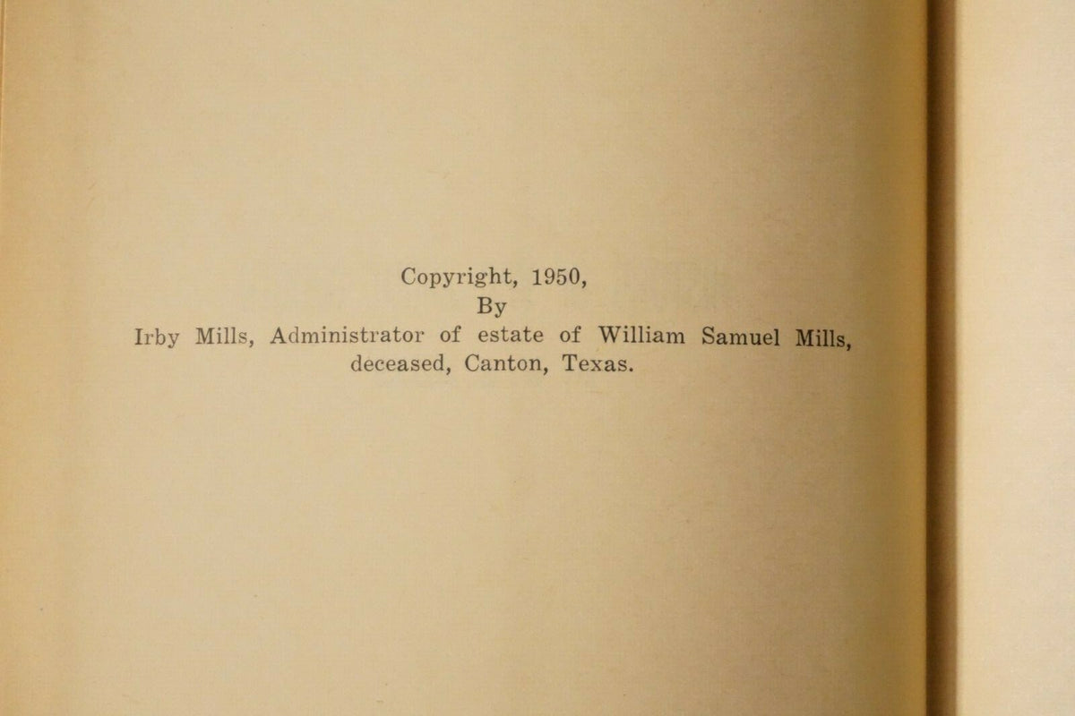 History of Van Zandt County by W.S. Mills 1950 HC DJ