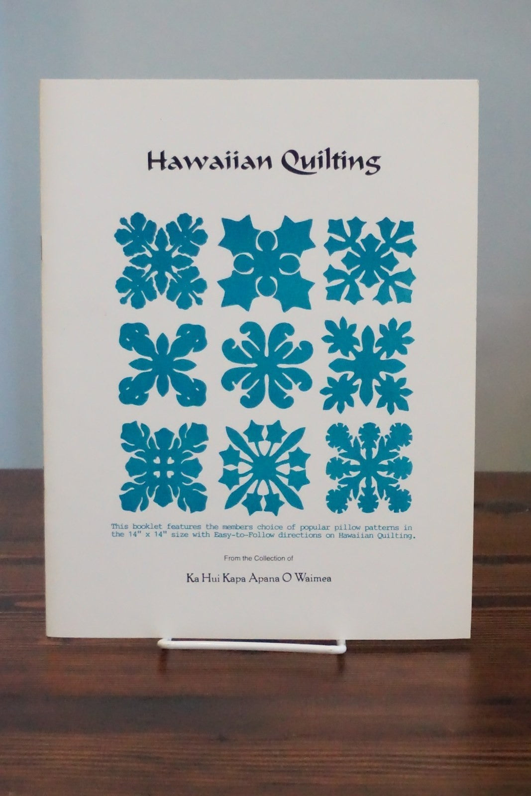 Hawaiian Quilting Pillow Patterns Ka Hui Kapa Apana O Waimea Booklet Blue Cover