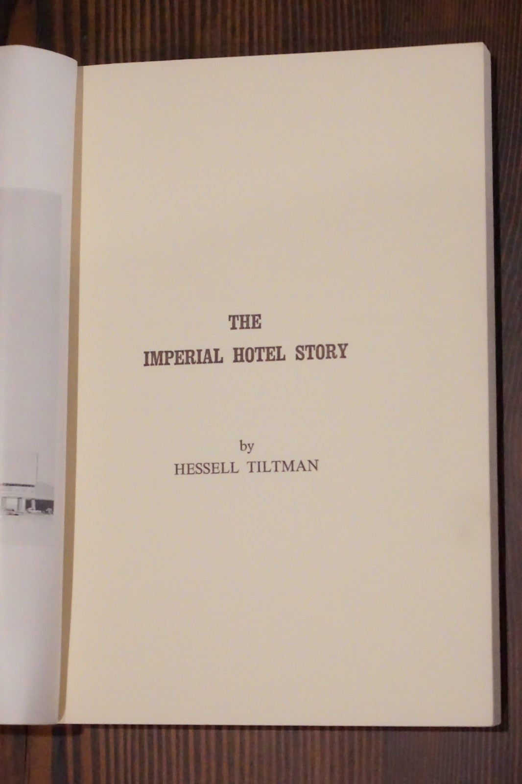 Imperial Hotel Story Hessell Tiltman Revised Edition 1970 Tokyo Japan