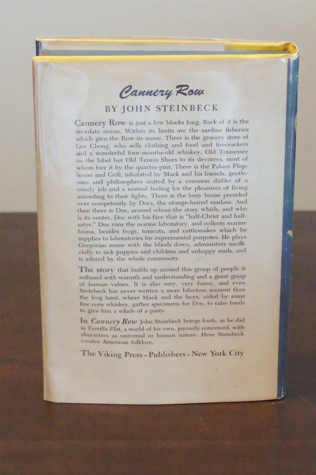 Cannery Row by John Steinbeck 1945 1st Edition 2nd Issue HC DJ