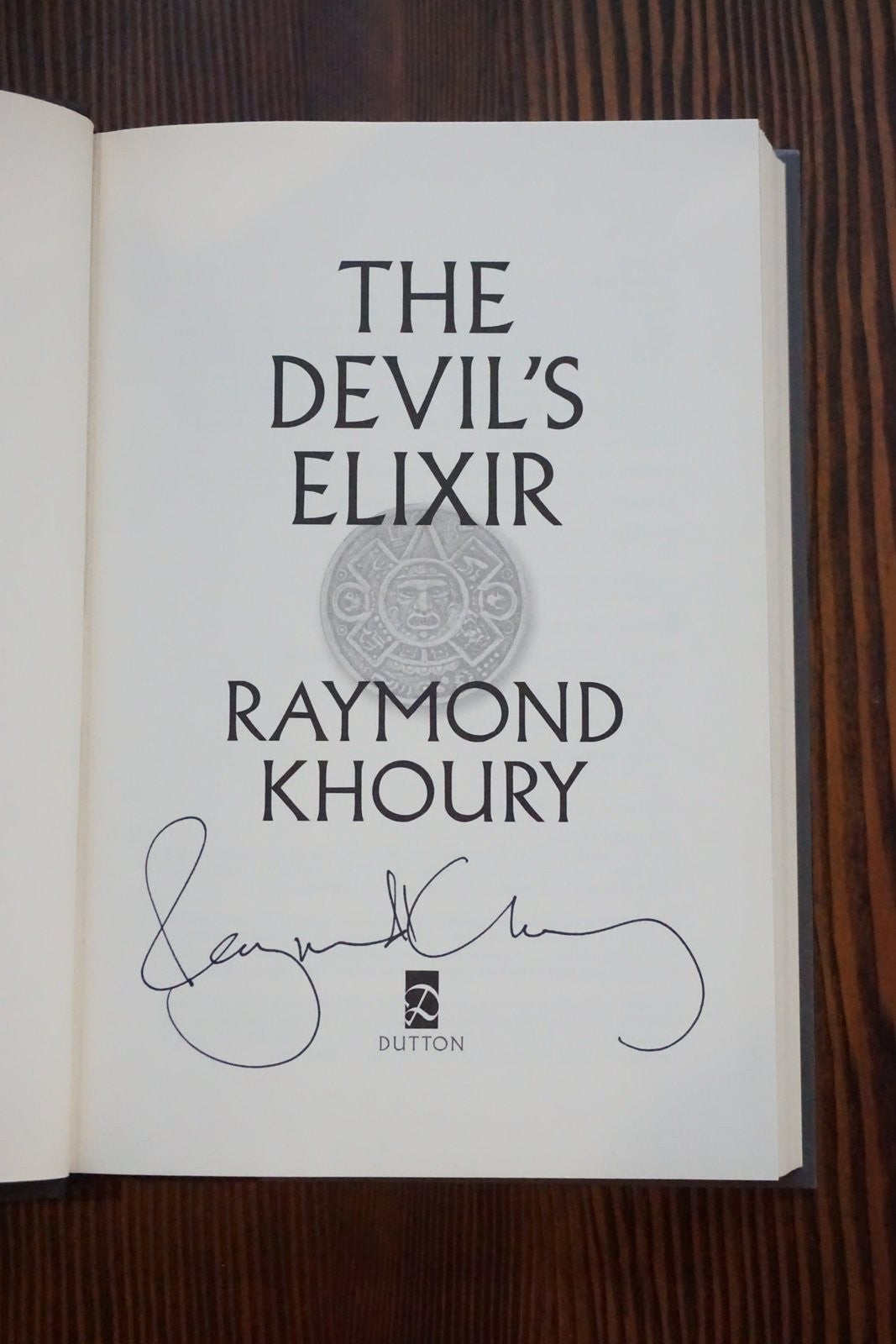 The Devil's Elixir Raymond Khoury Signed First Printing Dutton 2012 HC DJ