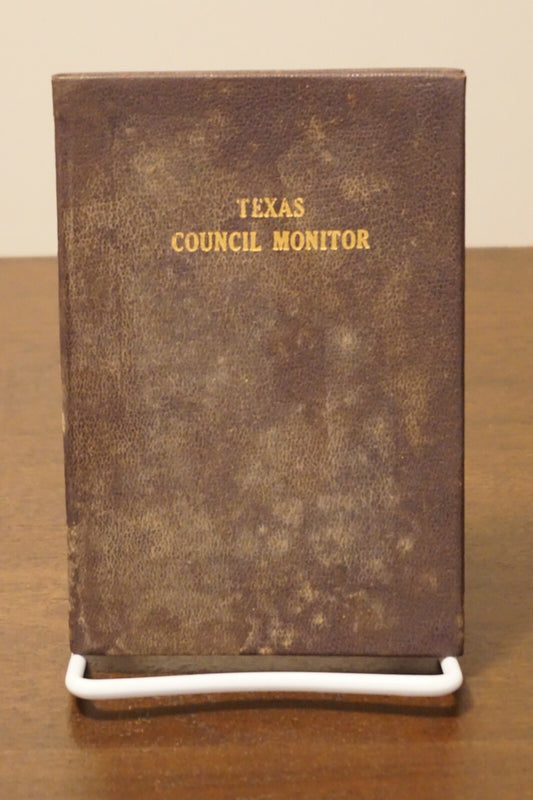 Texas Chapter and Council Monitor Masonic Book Softcover 1954