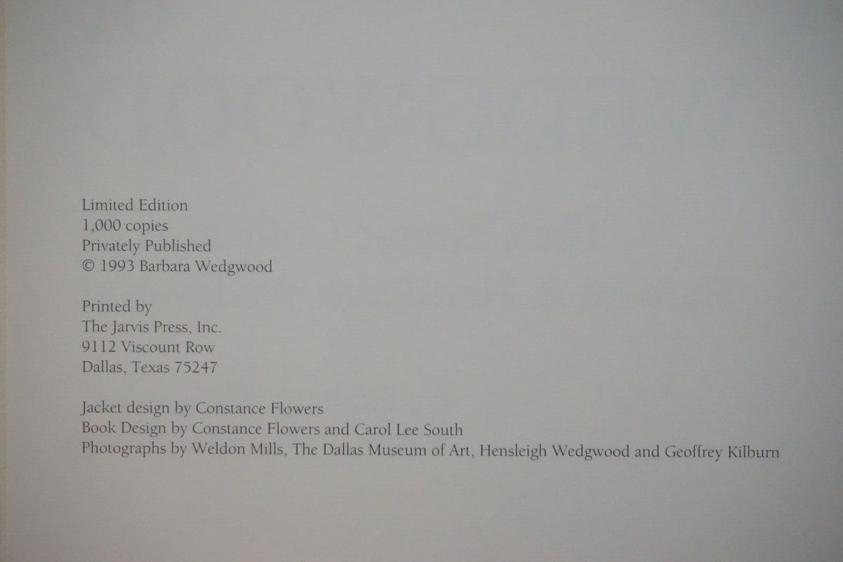Three Centuries of Wedgwood by Barbara Wedgwood 1993 Signed HC DJ