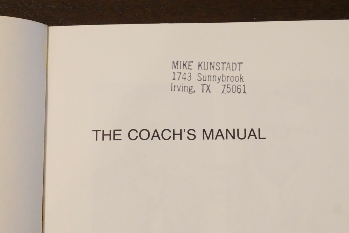 Coach's Manual by John R. Wooden and Bill Sharman 1974 PB - Very Rare
