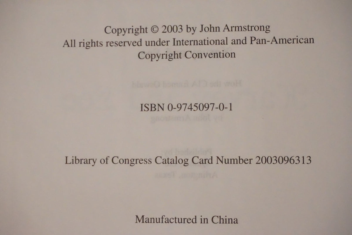 Harvey and Lee by John Armstrong 2003 HC DJ